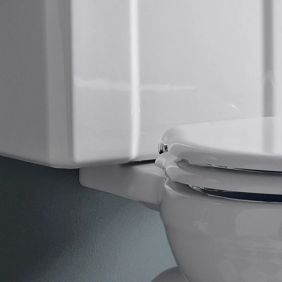 Wasser Monoblock Classic in weißer Keramik mit Box Made in Italy - Marwa Viadurini